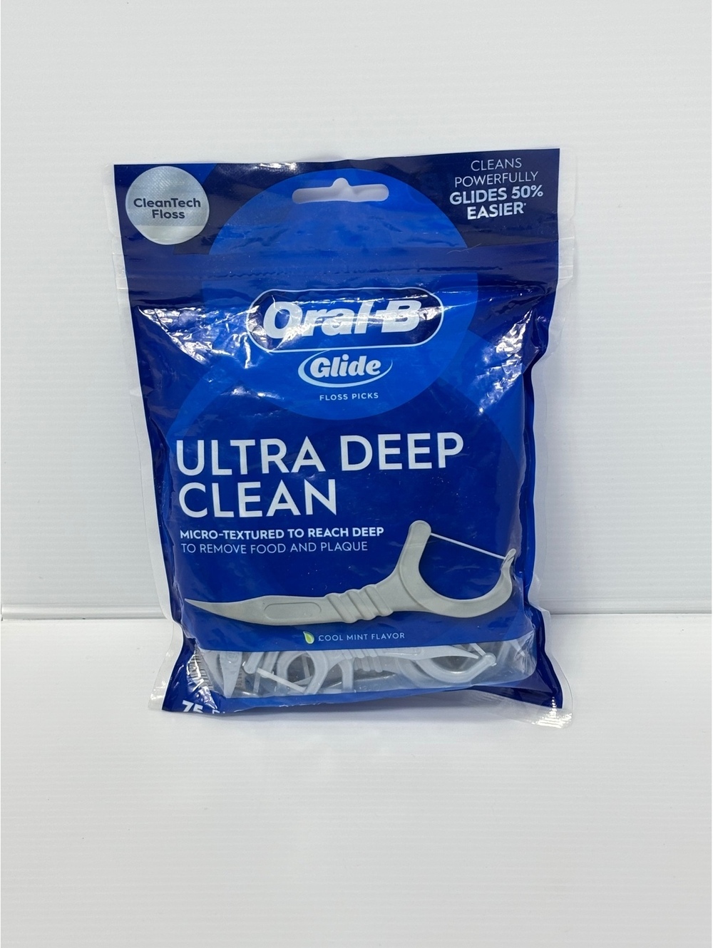 Oral-B Glide Ultra Deep Clean Floss Picks, Cool Mint Flavor, 75 Count